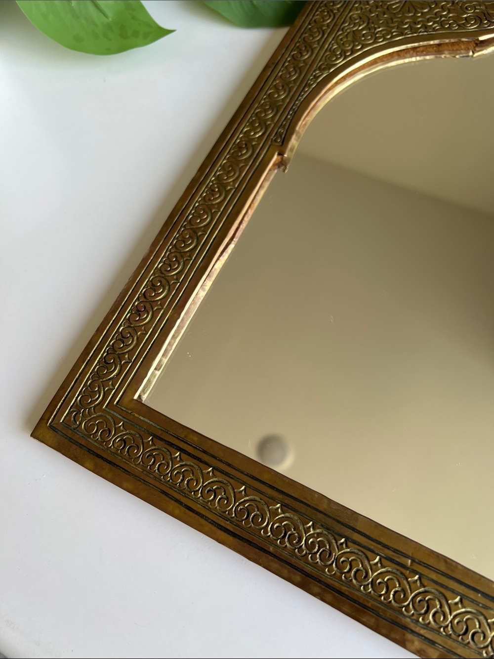 Moroccan Brass Accent Mirror Decor - Picture 9 of 14